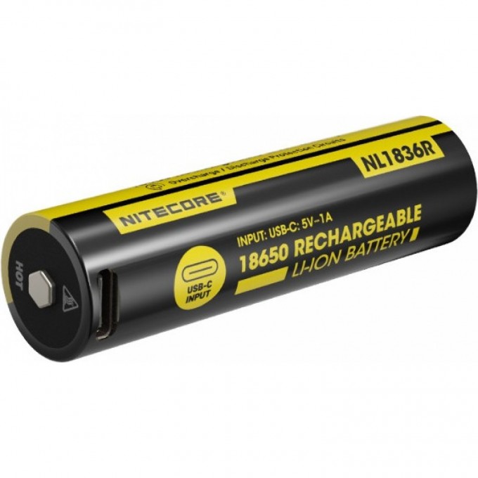 Аккумулятор NITECORE NL1836R USB-C 18650 3.6v 3600mA (12.96Wh) 0589 Аккумулятор NITECORE NL1836R USB-C 18650 3.6v 3600mA (12.96Wh) 0589
