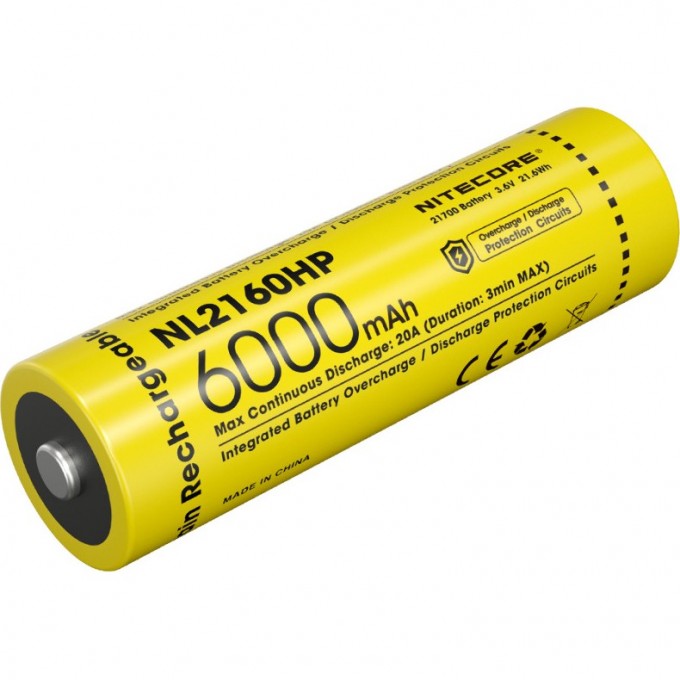Аккумулятор NITECORE NL2160HP 21700 3.6v 6000mAh 0553 Аккумулятор NITECORE NL2160HP 21700 3.6v 6000mAh 0553