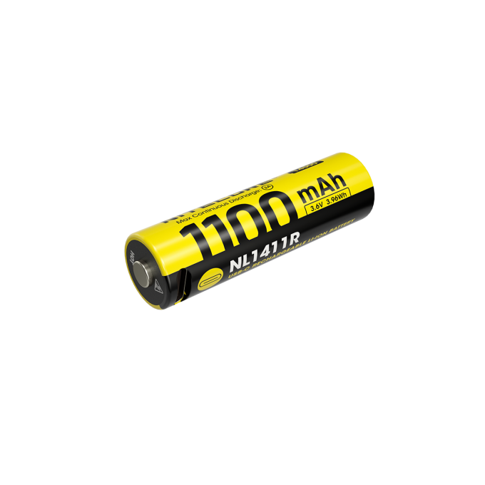 Аккумулятор с защитой NITECORE NL1411R 14500 1100мАч 3,6В (3,96 Втч/3A) USB-C 2742 Аккумулятор с защитой NITECORE NL1411R 14500 1100мАч 3,6В (3,96 Втч/3A) USB-C 2742
