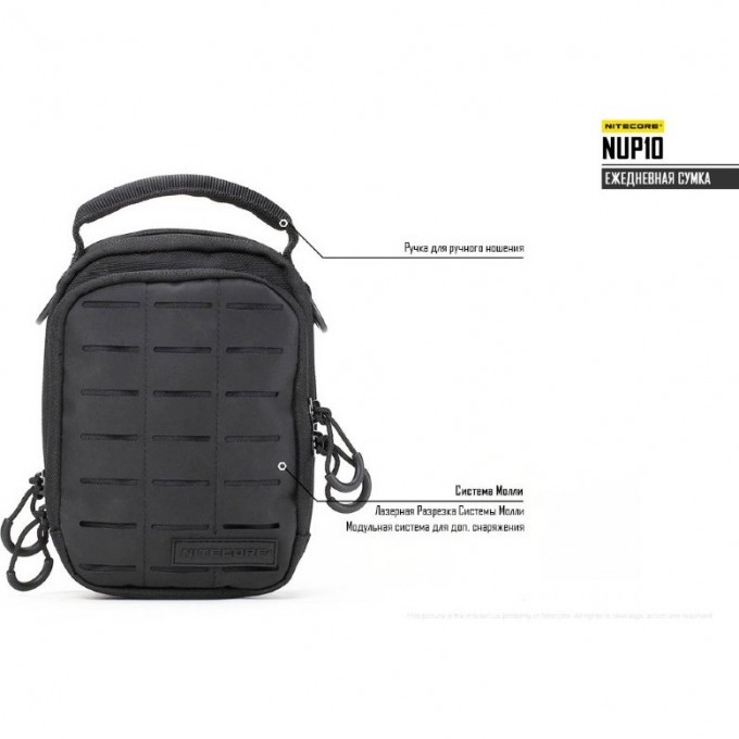 Тактическая сумка NITECORE NUP10 GREY 16453 Тактическая сумка NITECORE NUP10 GREY 16453